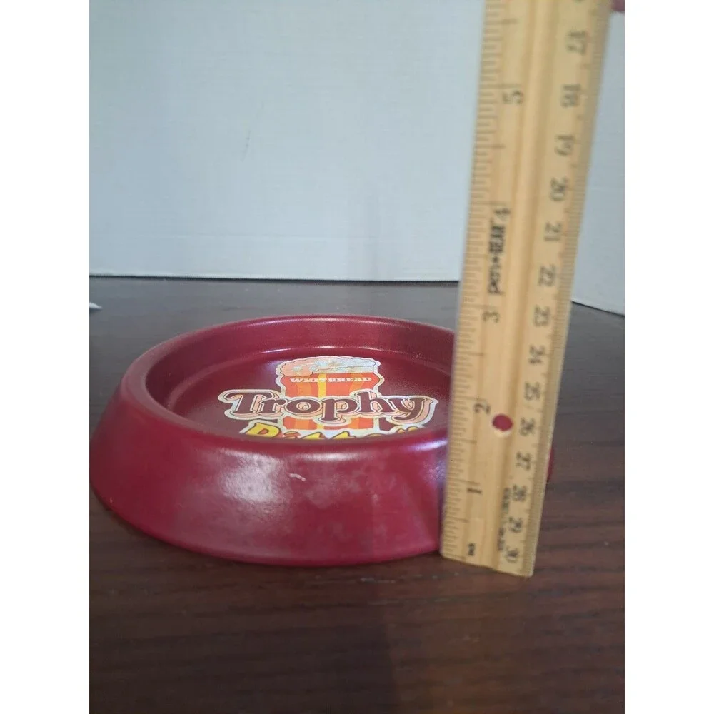 Vintage Whitbread Trophy Bitter Round Red 6.5in Metal Tray